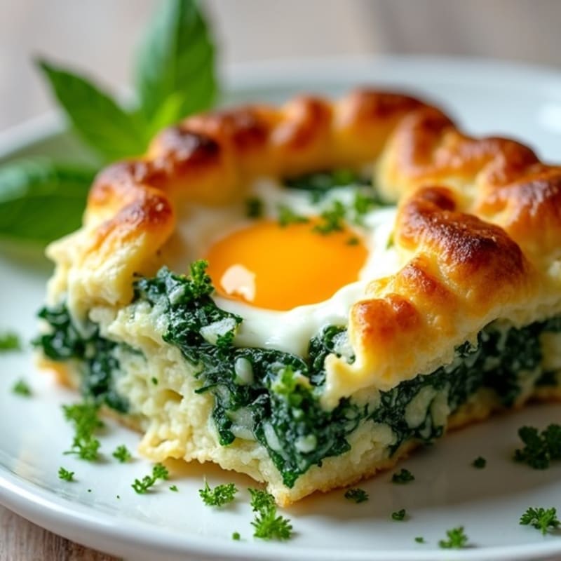 Crispy Spinach Feta Phyllo Bake