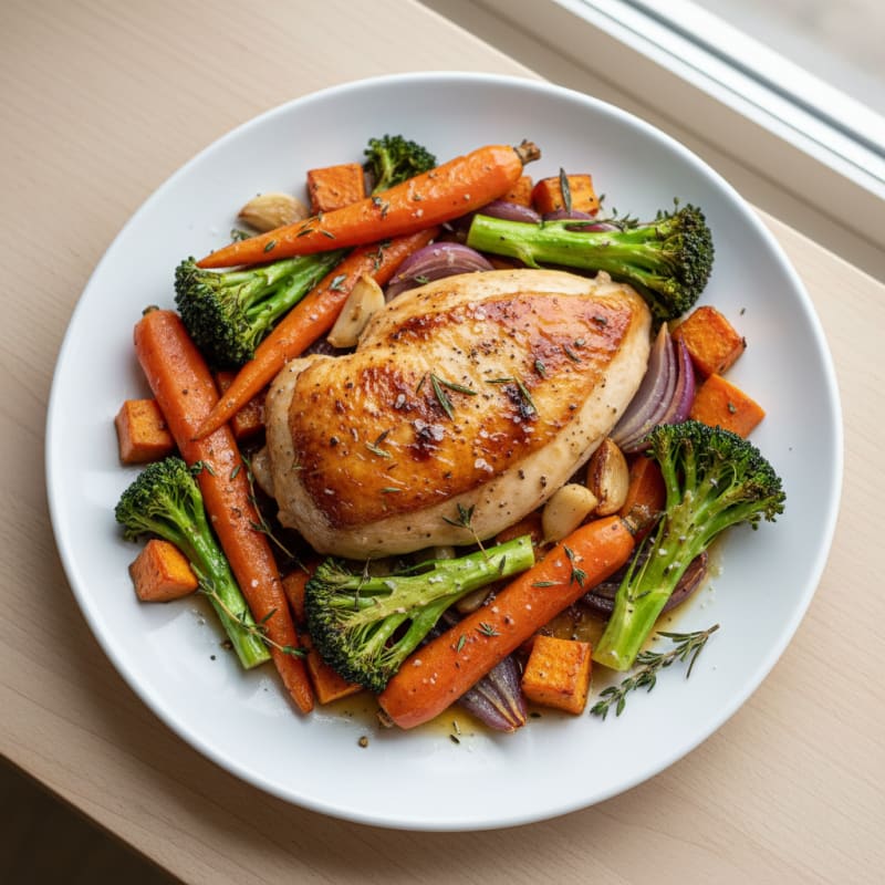 Garlic Herb Roasted Chicken with Vegetables