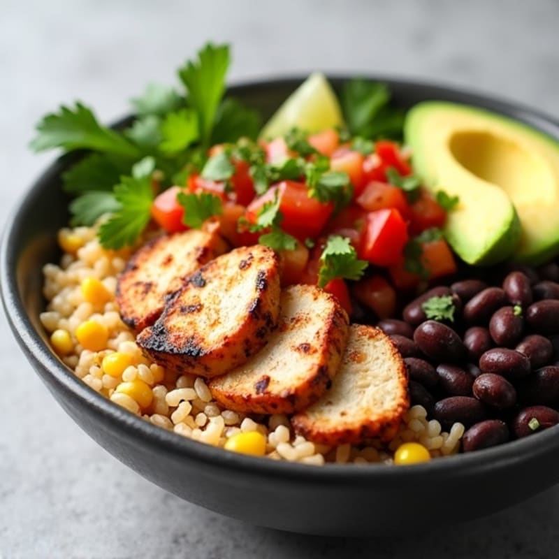 Hearty Black Bean Burrito Bowl with Fresh Salsa