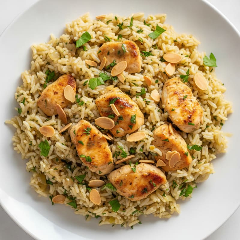 Savory Herb Rice Pilaf with Toasted Almonds