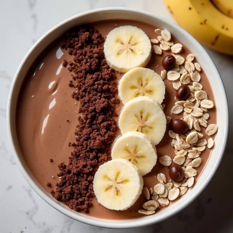 Creamy Chocolate Protein Brownie Smoothie Bowl