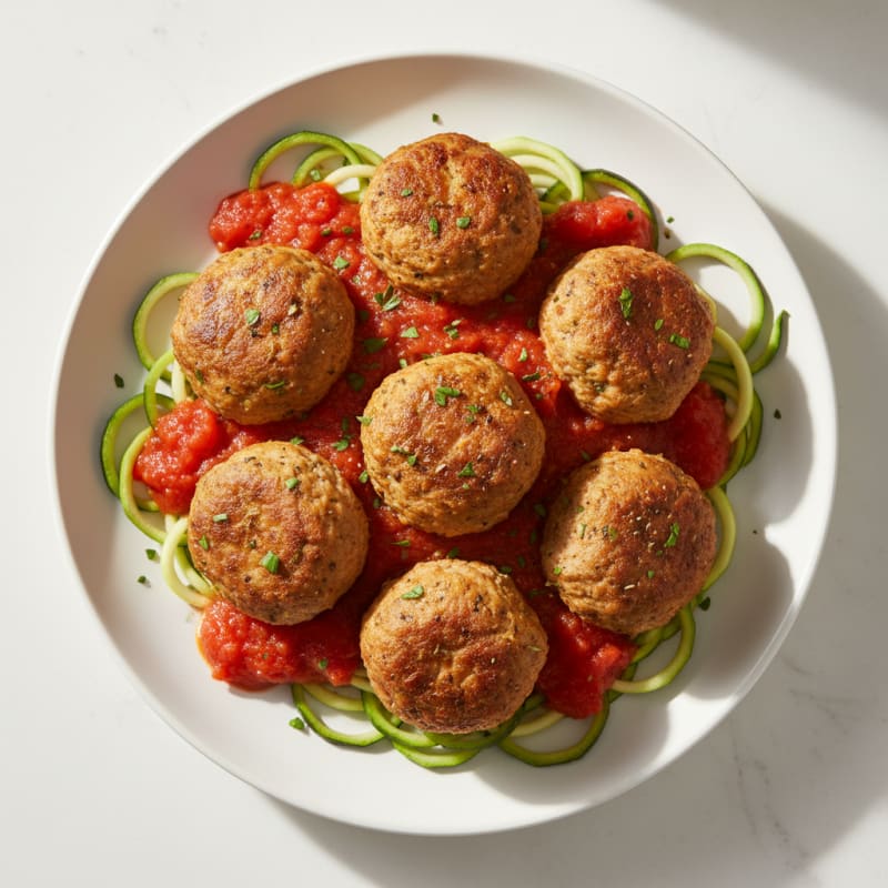 Baked Turkey Meatballs with Marinara Sauce