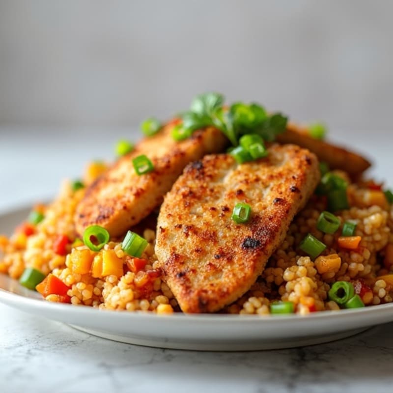 Crispy Chicken & Veggie Cauliflower Fried Rice