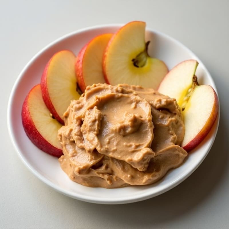 Crispy Apple Slices with Creamy Almond Butter