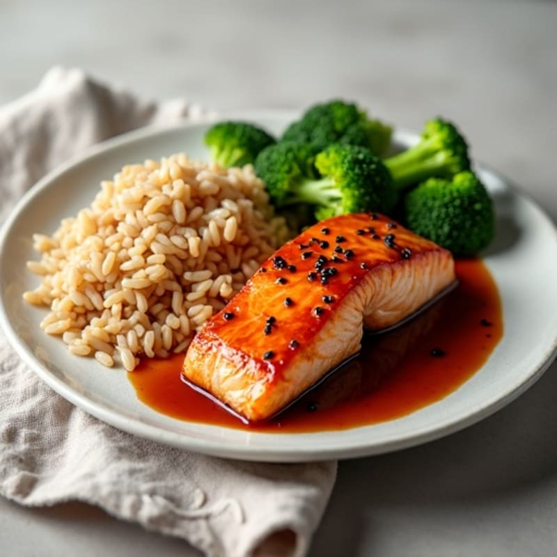 Sweet-Sticky Glazed Teriyaki Salmon