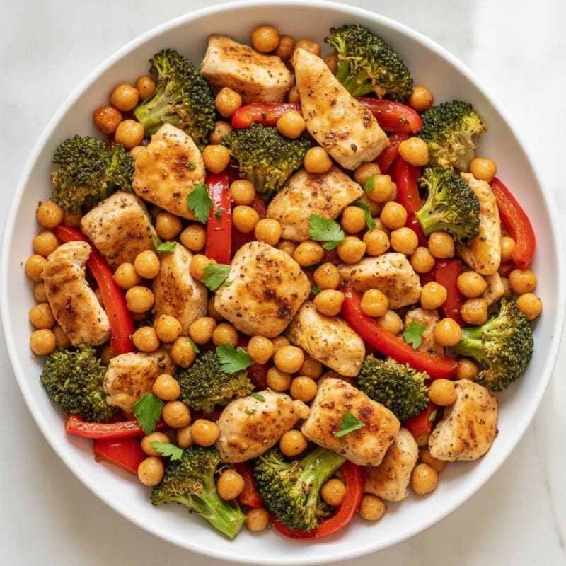 Roasted Chickpea and Vegetable Bowl