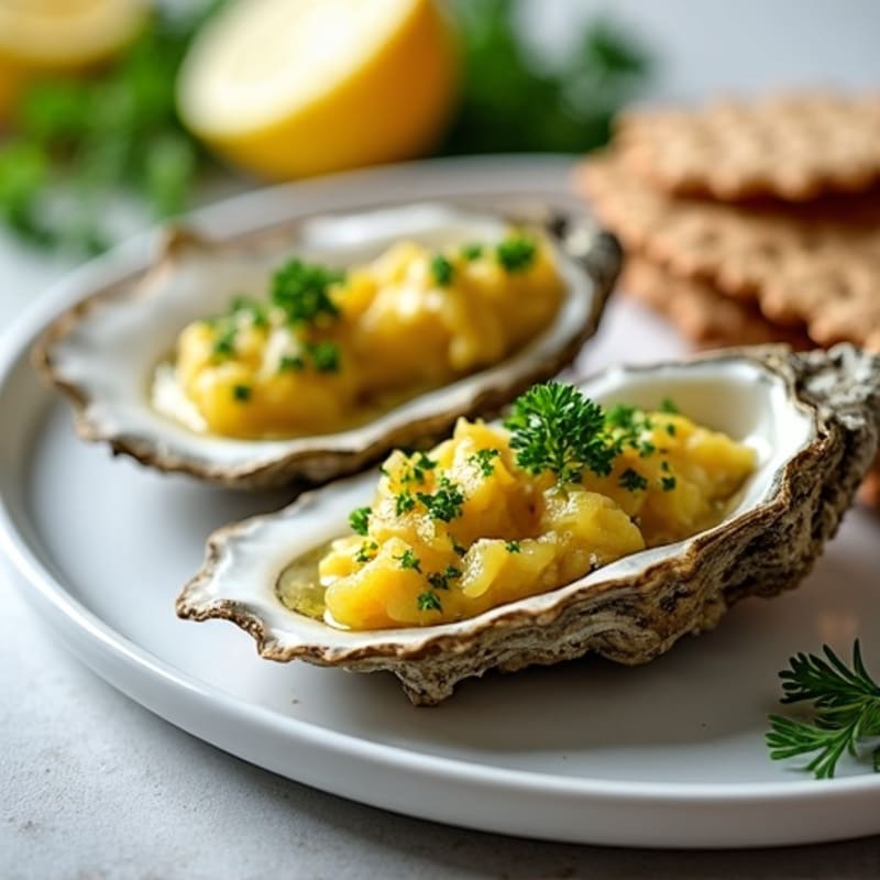 Fresh Oysters with Zesty Lemon-Herb Mignonette