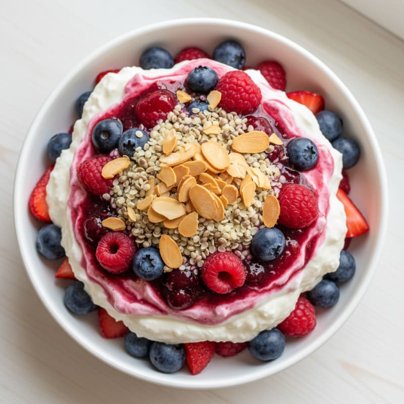 Creamy Greek Yogurt Protein Parfait with Mixed Berries