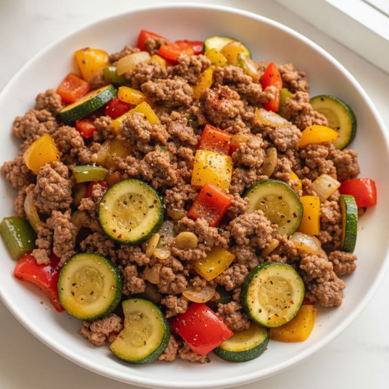 Ground Beef and Vegetable Skillet