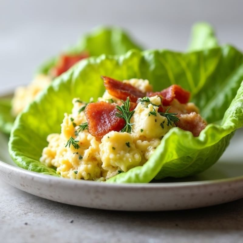Creamy Dill Egg Salad Lettuce Wraps