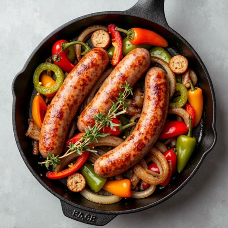 Herb-Roasted Italian Sausage and Bell Pepper Skillet