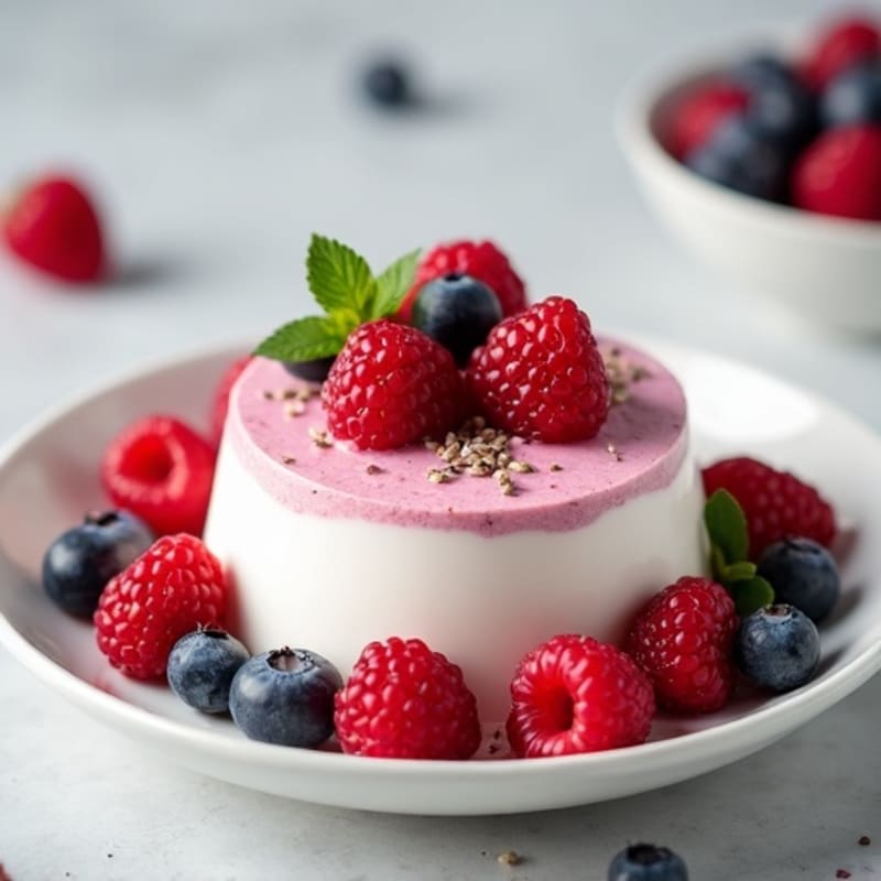 Creamy Greek Yogurt Protein Mousse with Berries
