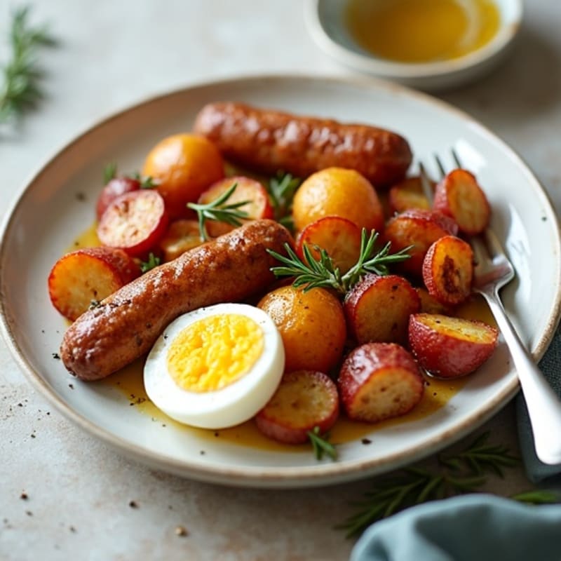 Crispy Roasted Sausage and Herb Potatoes