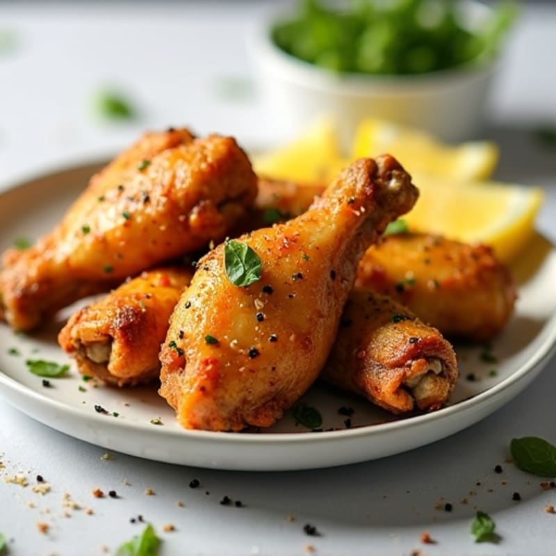 Crispy Baked Lemon Herb Chicken Wings
