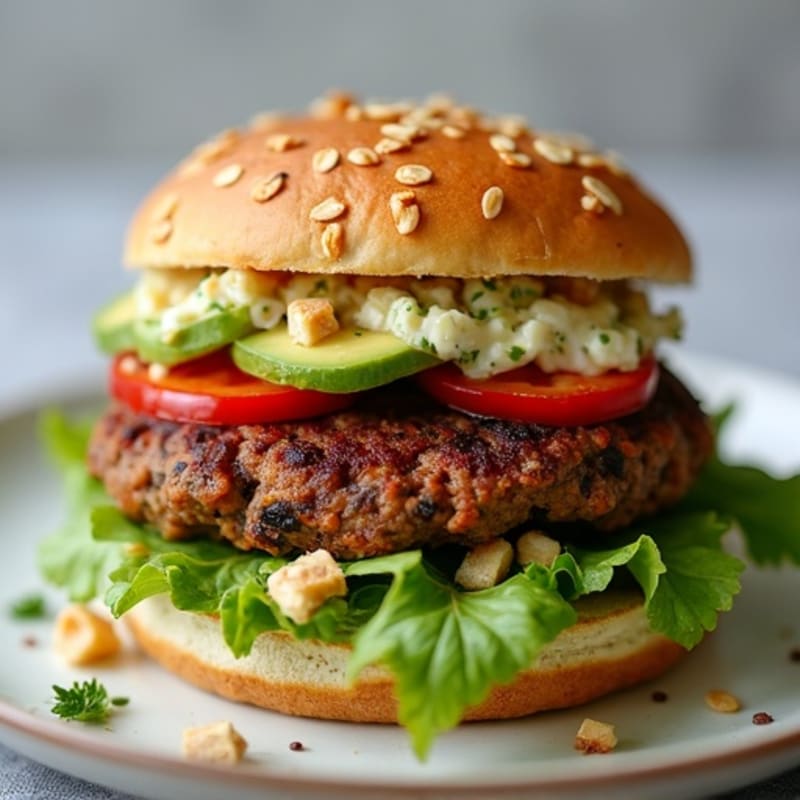 Smoky Black Bean Burgers with Fresh Avocado Slaw