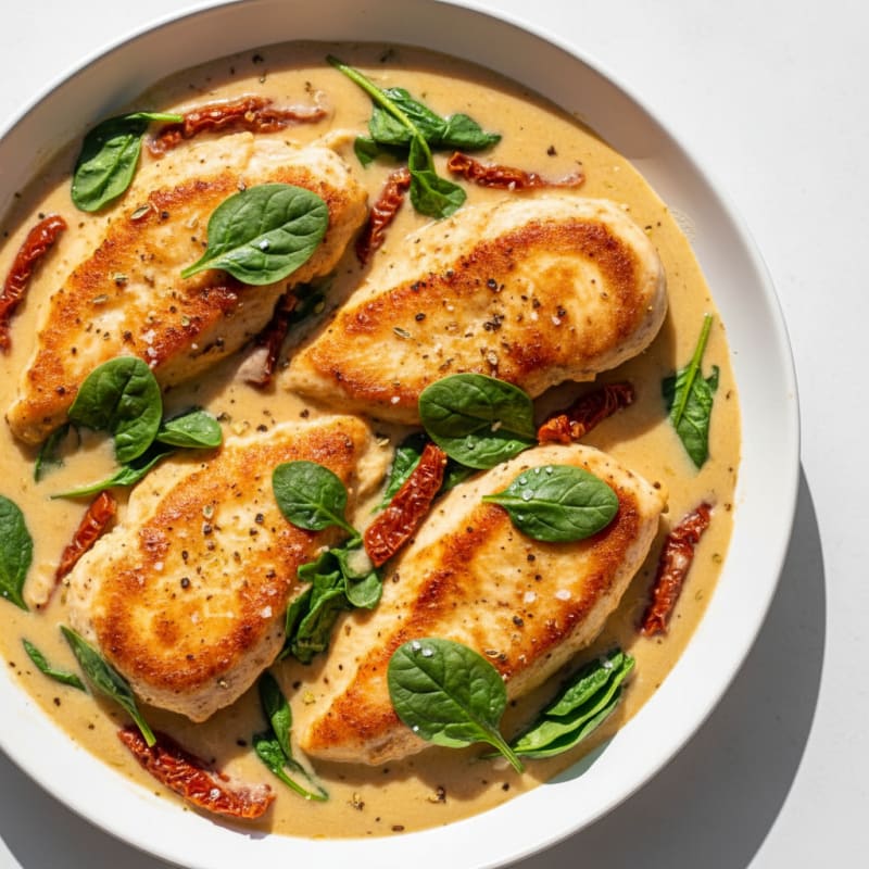 Creamy Tuscan Garlic Chicken Skillet