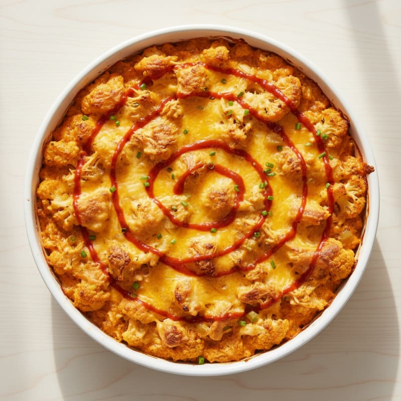 Creamy Buffalo Chicken Dip Bake