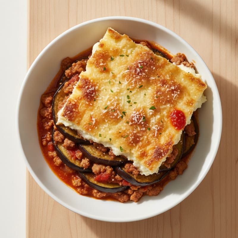 Greek Lamb Moussaka with Eggplant