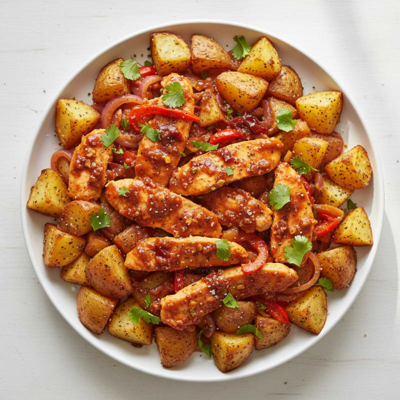 Spicy Chipotle Chicken and Crispy Roasted Potatoes