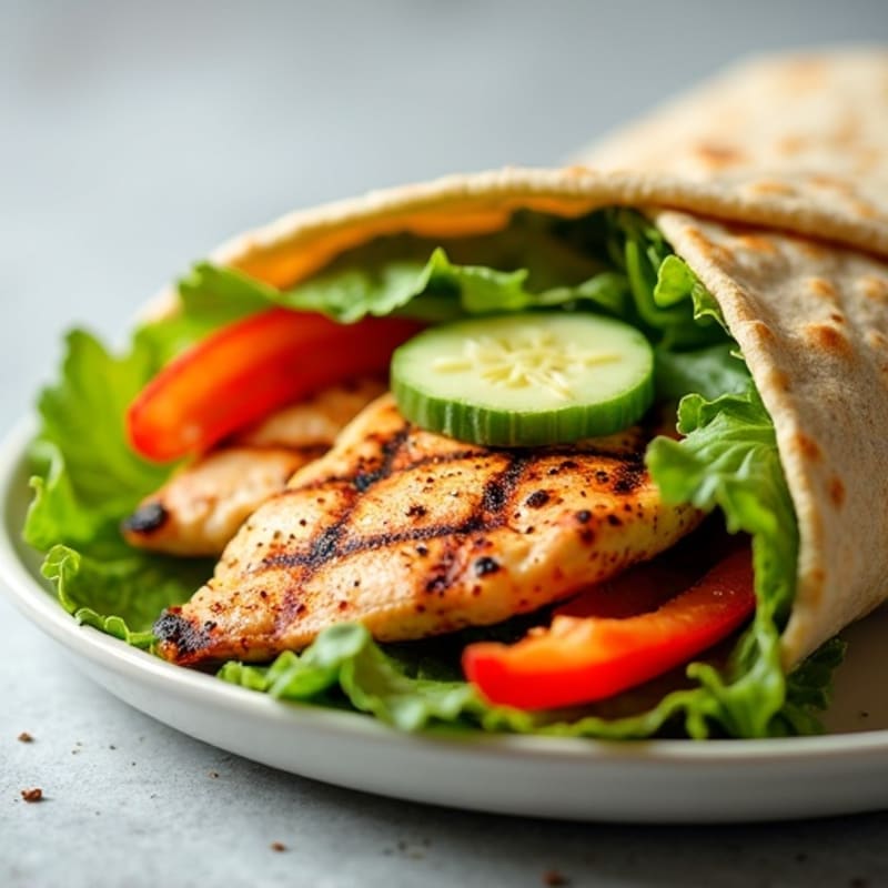 Grilled Chicken and Fresh Veggie Wrap