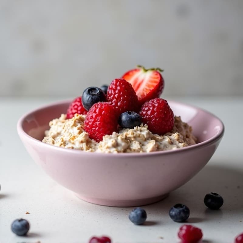 Creamy Berry Chia Overnight Oats