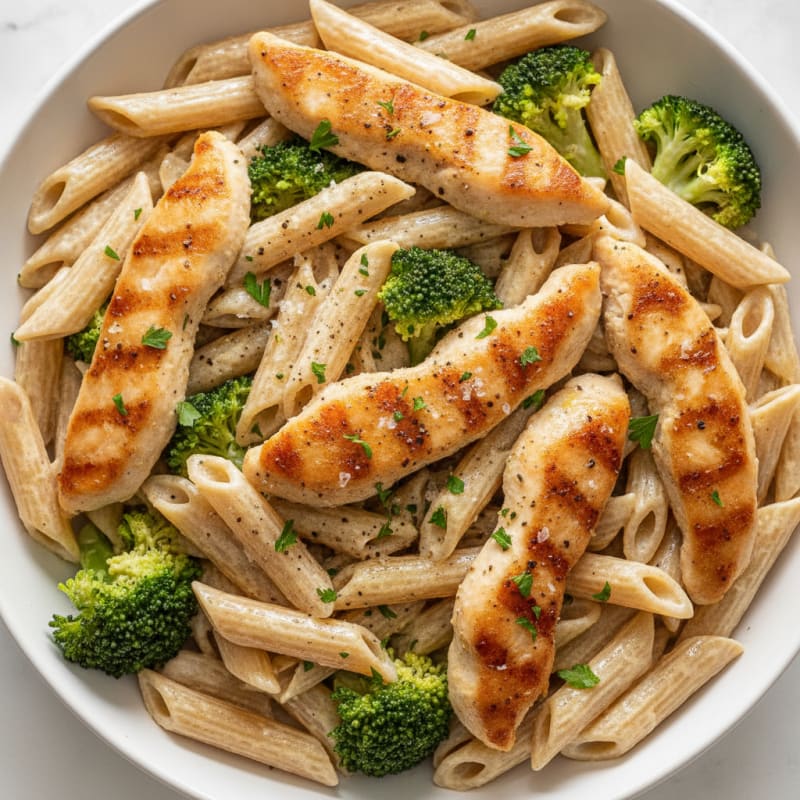 Garlic Parmesan Chicken Alfredo Pasta