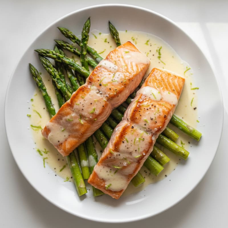 Coconut-Lime Glazed Salmon with Asparagus