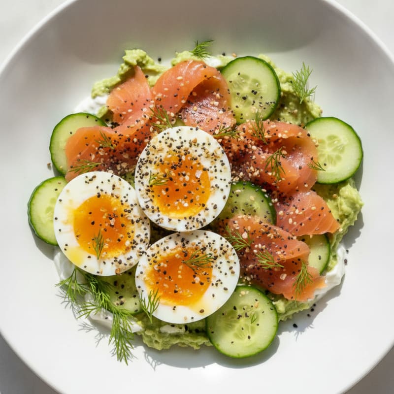 Herbed Boiled Eggs with Everything Bagel Seasoning