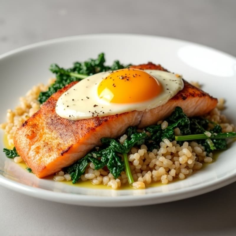 Flaky Baked Salmon and Savory Rice Bake