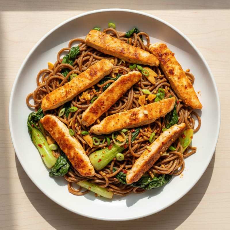 Chili Garlic Noodles with Chicken