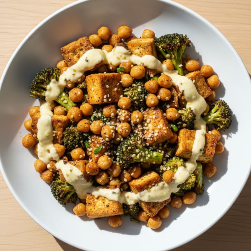 Roasted Vegetable and Chickpea Bowl