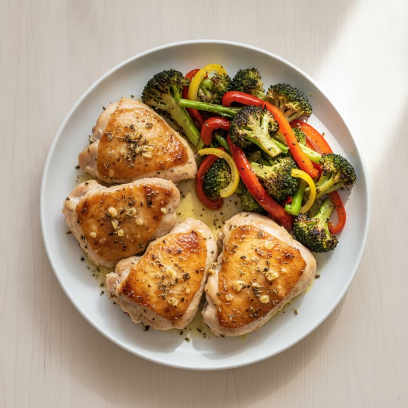 Garlic Herb Roasted Chicken Thighs
