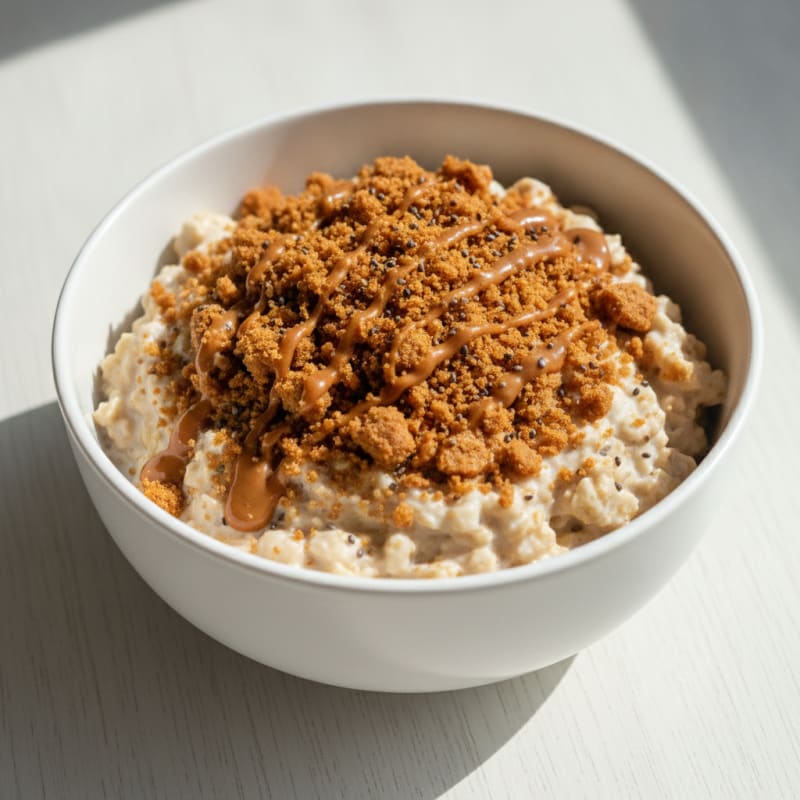 Biscoff Cookie Butter Overnight Oats