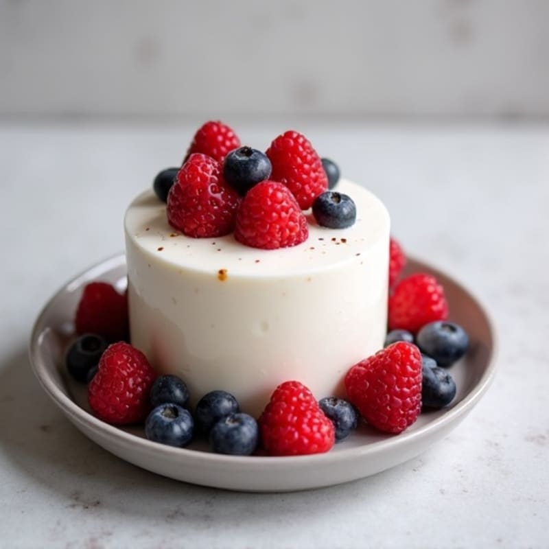 Greek Yogurt Protein Mousse with Mixed Berries