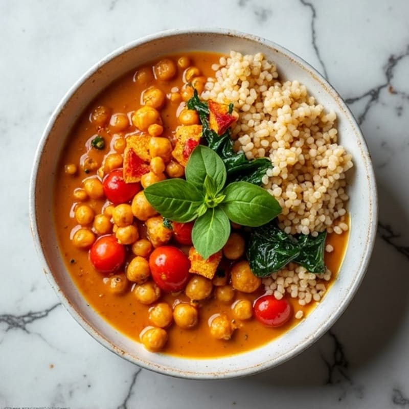 Creamy Coconut Red Lentil Curry Bowl