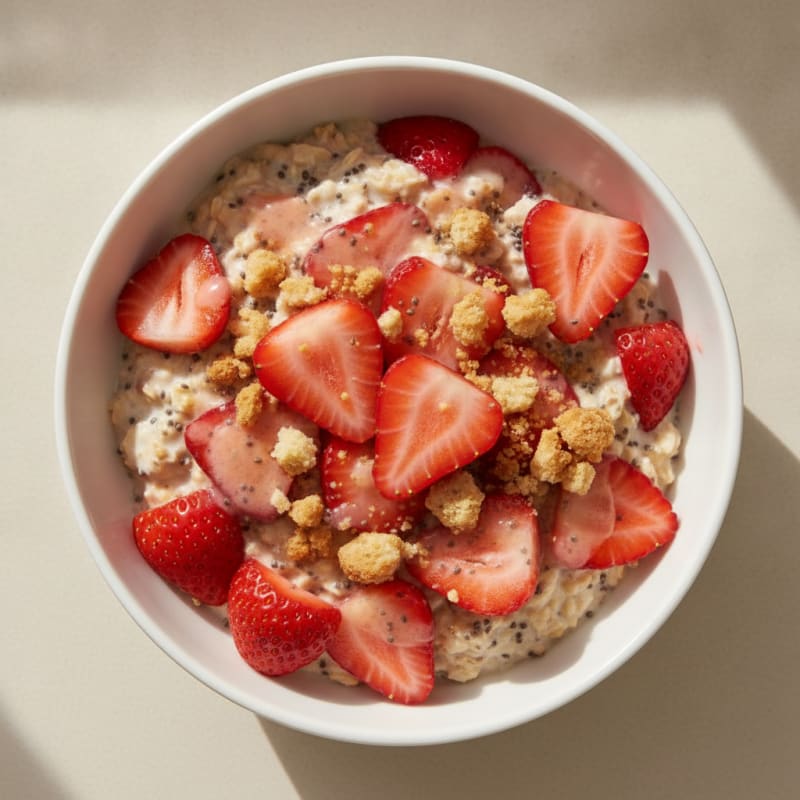 Strawberry Shortcake Overnight Oats