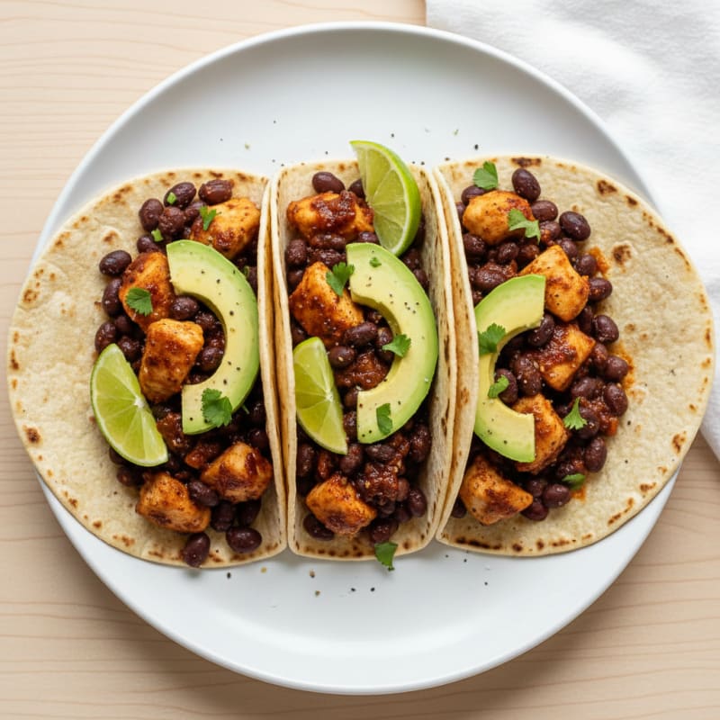 Smoky Chipotle Chicken and Black Bean Tacos