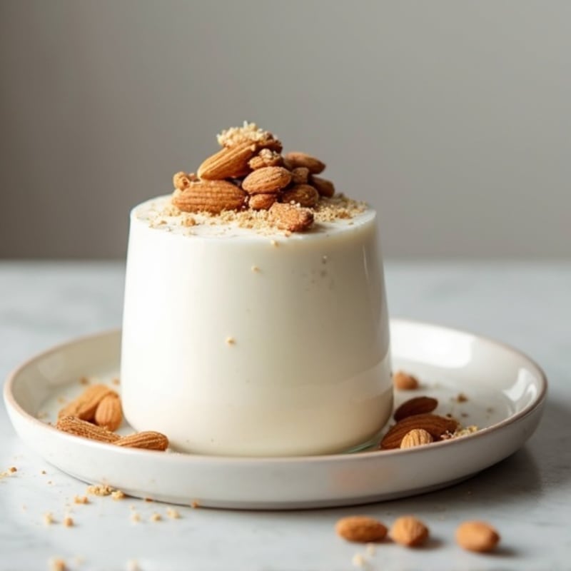 Silky Greek Yogurt Protein Pudding with Almonds