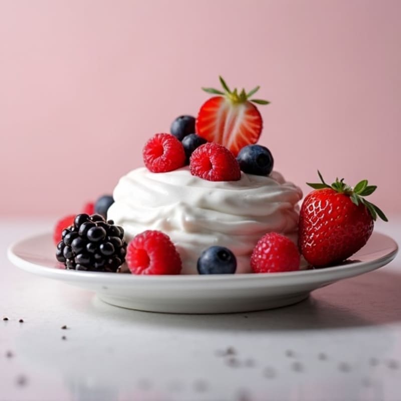 Creamy Greek Yogurt Protein Mousse with Mixed Berries