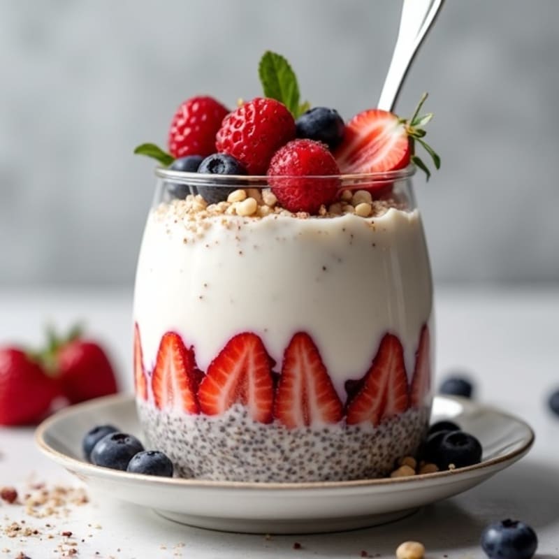 Creamy Chia Seed Pudding with Fresh Berries