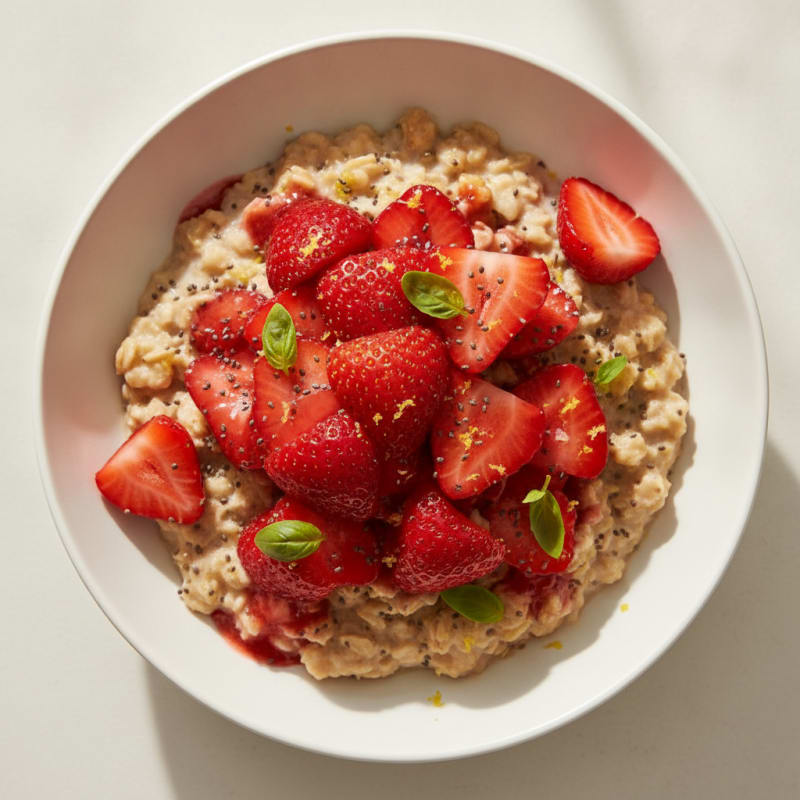 Strawberry Shortcake Overnight Oats