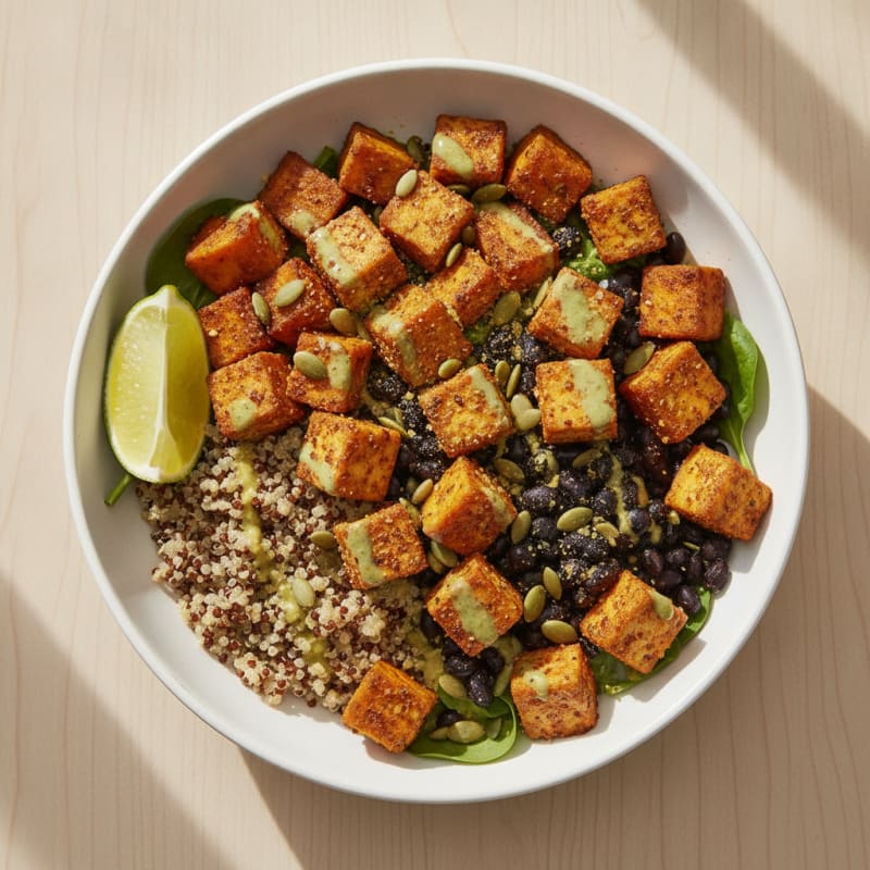 Roasted Sweet Potato and Black Bean Bowl