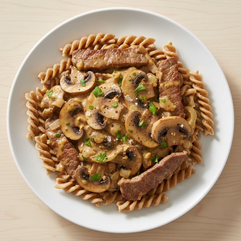 Tender Creamy Beef Stroganoff with Mushrooms
