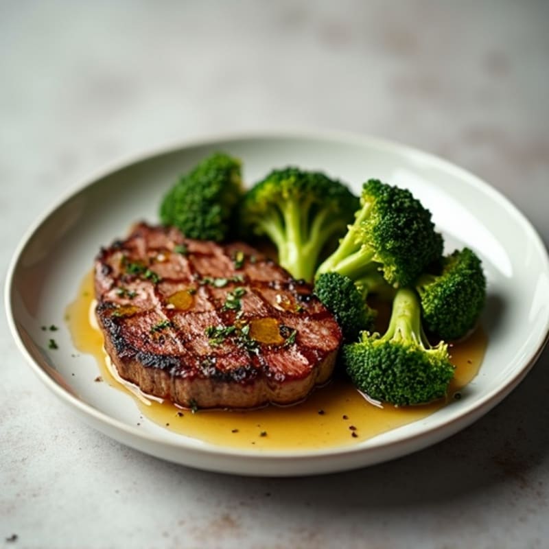 Seared Lean Beef with Roasted Broccoli