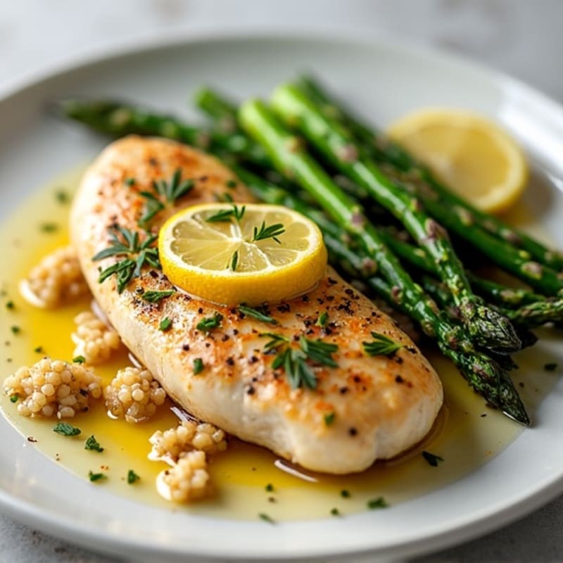 Lemon Herb Chicken Breast with Roasted Asparagus
