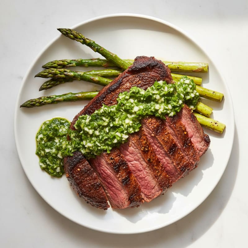 Smoky Grilled Steak with Zesty Chimichurri
