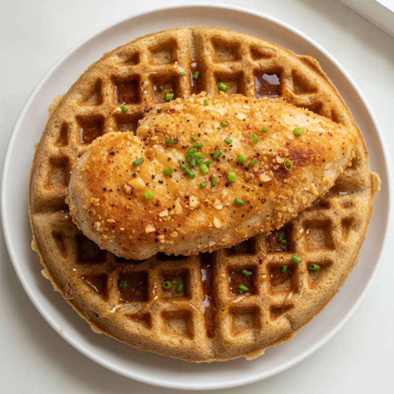 Golden Chicken and Waffles