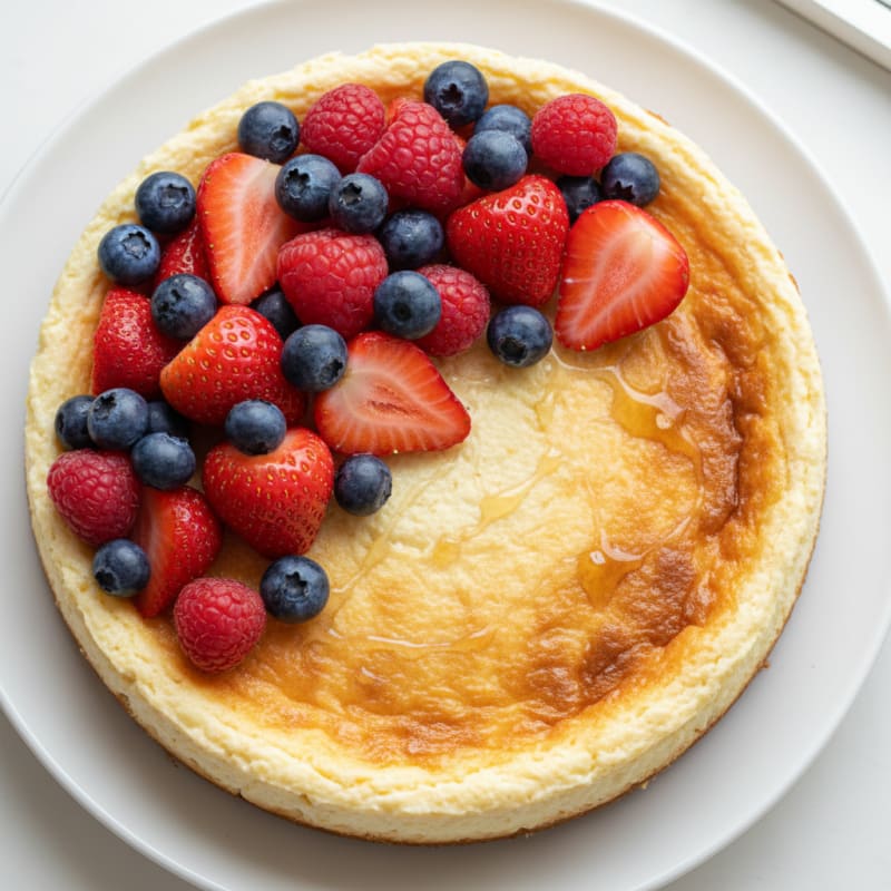 Greek Yogurt Protein Cheesecake with Fresh Berries