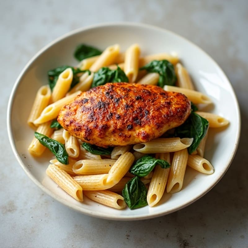 Spicy Cajun Chicken with Creamy Whole Wheat Pasta