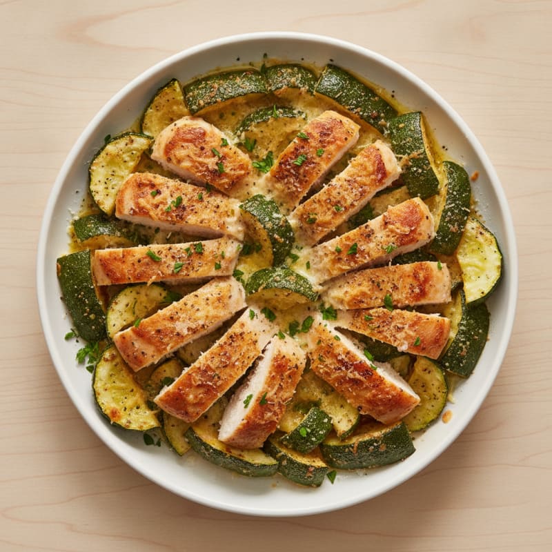 Roasted Zucchini with Herbs and Parmesan